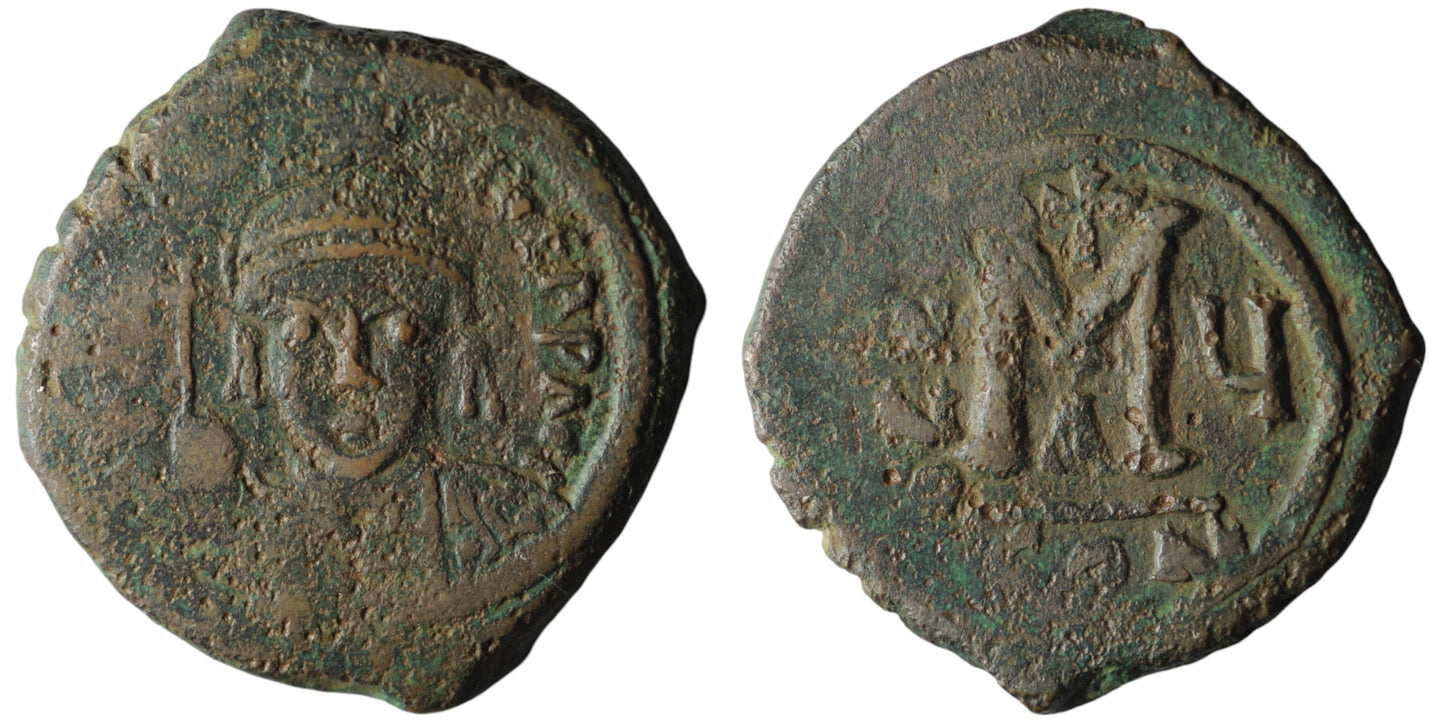 Byzantine Empire | Maurice Tiberius | Æ Follis | 582-602 AD